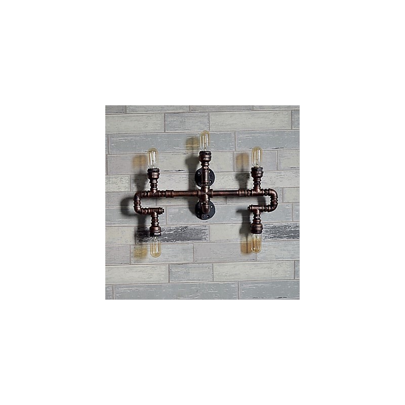 Pintura contemporánea moderna integrada para apliques de pared con luz ambiental.