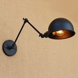Lámpara de brazo oscilante estilo mini con protección ocular y pintura retro de estilo campestre sencilla.
