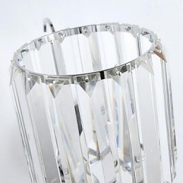 Apliques de pared de cristal moderno contemporáneo galvanizado con iluminación ascendente