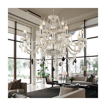 Lámpara de araña de cristal contemporánea moderna