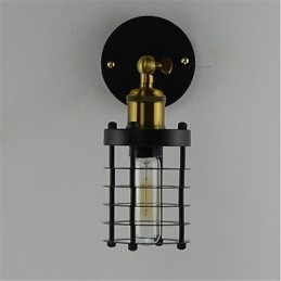 Apliques de pared con luz ambiental estilo mini, con pintura retro rústica y estilo vintage.