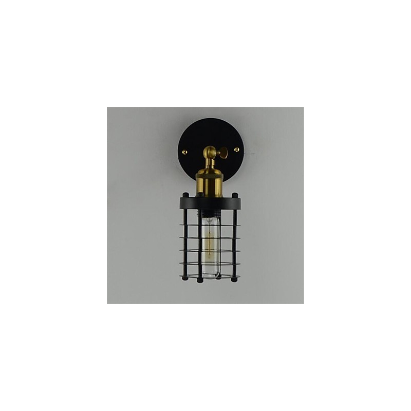 Apliques de pared con luz ambiental estilo mini, con pintura retro rústica y estilo vintage.