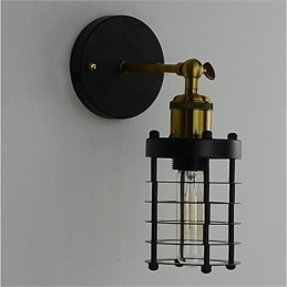 Apliques de pared con luz ambiental estilo mini, con pintura retro rústica y estilo vintage.