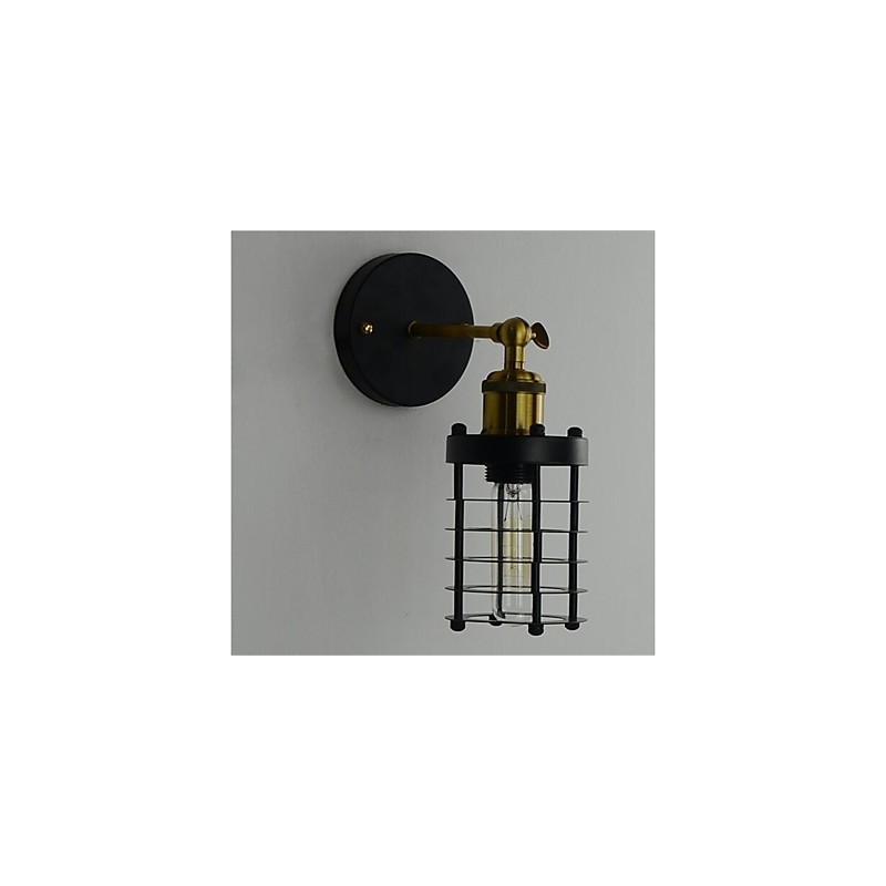 Apliques de pared con luz ambiental estilo mini, con pintura retro rústica y estilo vintage.