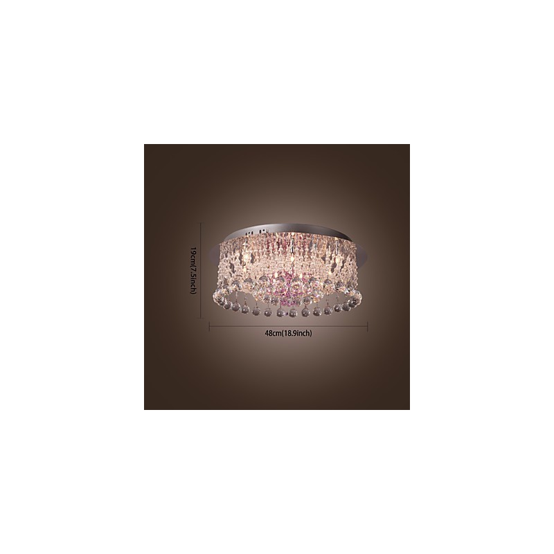 Lámpara de araña de cristal de lujo con 12 luces Louis Design