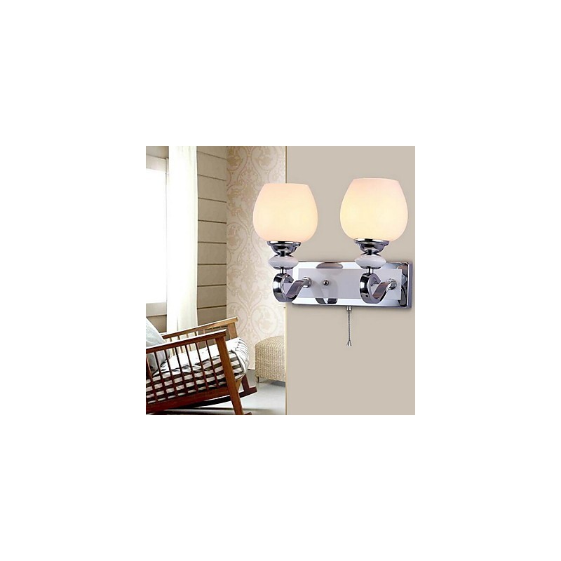Apliques de pared modernos, contemporáneos, con iluminación ascendente y acabado galvanizado