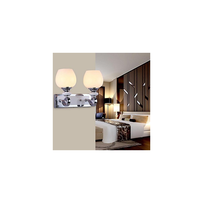 Apliques de pared modernos, contemporáneos, con iluminación ascendente y acabado galvanizado