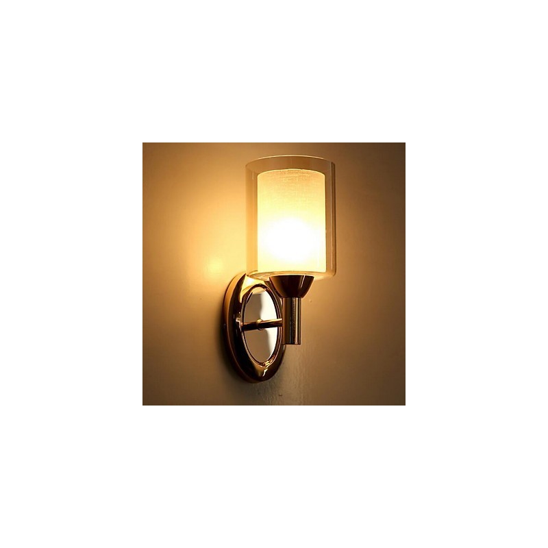Apliques de pared modernos, contemporáneos, con iluminación ascendente y acabado galvanizado