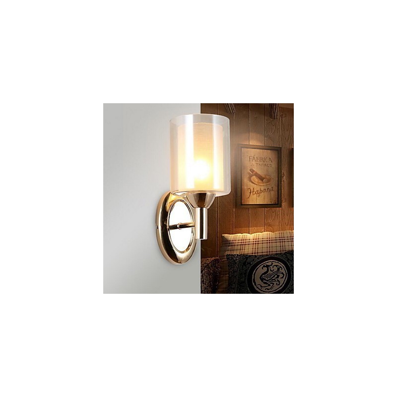Apliques de pared modernos, contemporáneos, con iluminación ascendente y acabado galvanizado