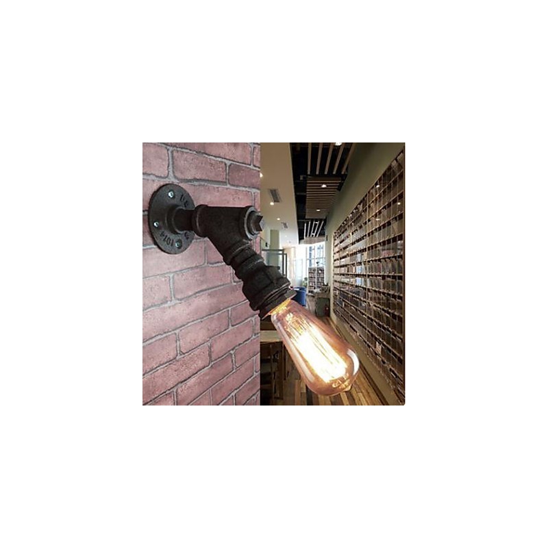 Apliques de pared con luz ambiental de arco con pintura rústica de cabaña