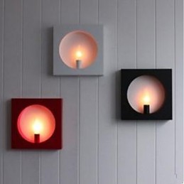 Lámpara de pared moderna y sencilla de hierro con diseño creativo para sala de estar, pasillo, cabecera de cama, marco cuadrado, decoración, lámparas y linternas.