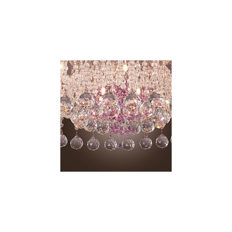 Lámpara de araña de cristal de lujo con 12 luces Louis Design