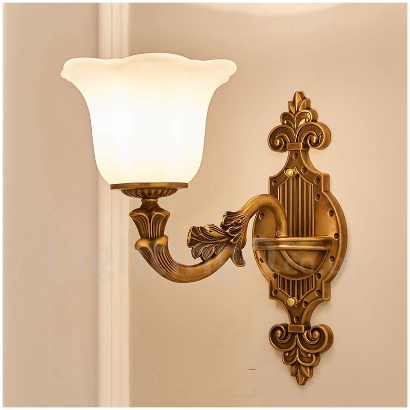 Apliques de pared de lujo de metal para interiores, estilo clásico tradicional, para sala de estar, comedor y dormitorio.