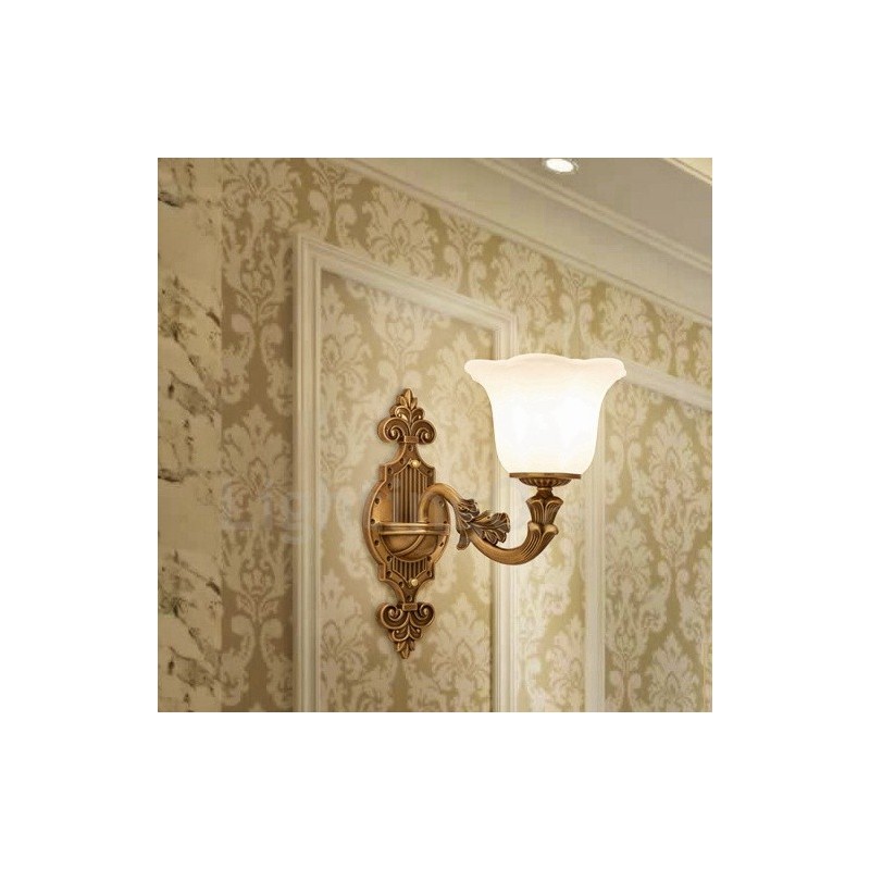 Apliques de pared de lujo de metal para interiores, estilo clásico tradicional, para sala de estar, comedor y dormitorio.