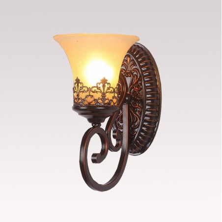 Apliques de pared de metal para interiores con una sola luz rústica para sala de estar, comedor y dormitorio Apliques de pared de metal para interiores con una sola luz rústica para sala de estar, comedor y dormitorio