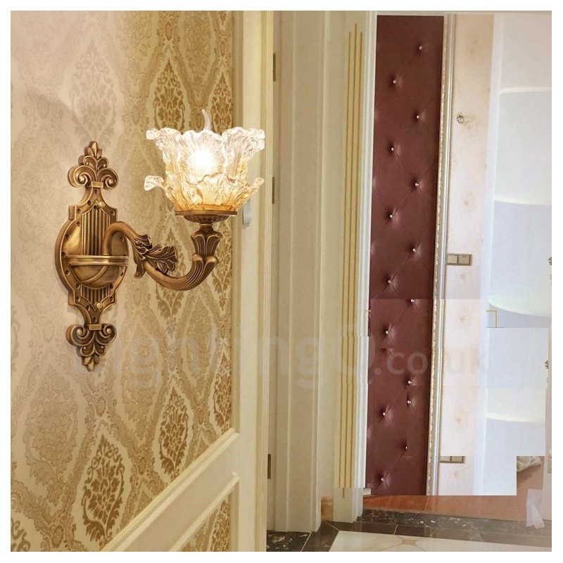 Apliques de pared de lujo de metal para interiores, estilo clásico tradicional, para sala de estar, comedor y dormitorio.