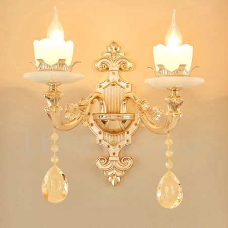 Apliques de pared de metal para interiores, de 2 luces, clásicos, tradicionales, para sala de estar, comedor y dormitorio. Apliques de pared de metal para interiores, de 2 luces, clásicos, tradicionales, para sala de estar, comedor y dormitorio.