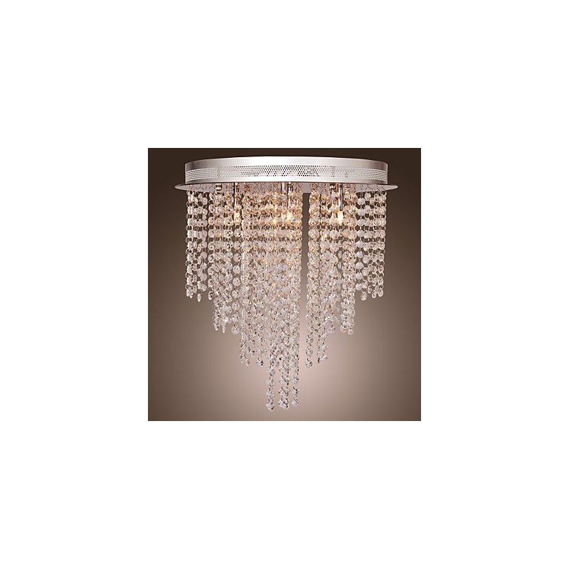 Lámpara empotrada moderna de metal galvanizado estilo mini de cristal contemporáneo