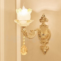Apliques de pared de lujo de metal para interiores, estilo clásico tradicional, para sala de estar, comedor y dormitorio.