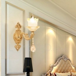Apliques de pared de lujo de metal para interiores, estilo clásico tradicional, para sala de estar, comedor y dormitorio.
