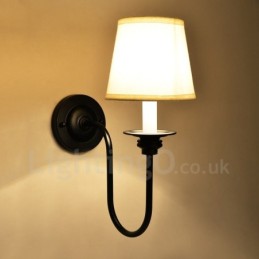 Apliques de pared clásicos tradicionales de una sola luz para interiores