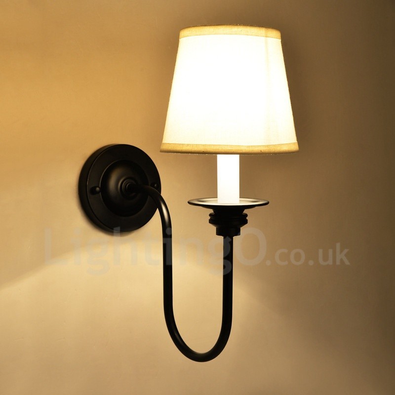 Apliques de pared clásicos tradicionales de una sola luz para interiores
