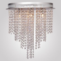 Lámpara empotrada moderna de metal galvanizado estilo mini de cristal contemporáneo