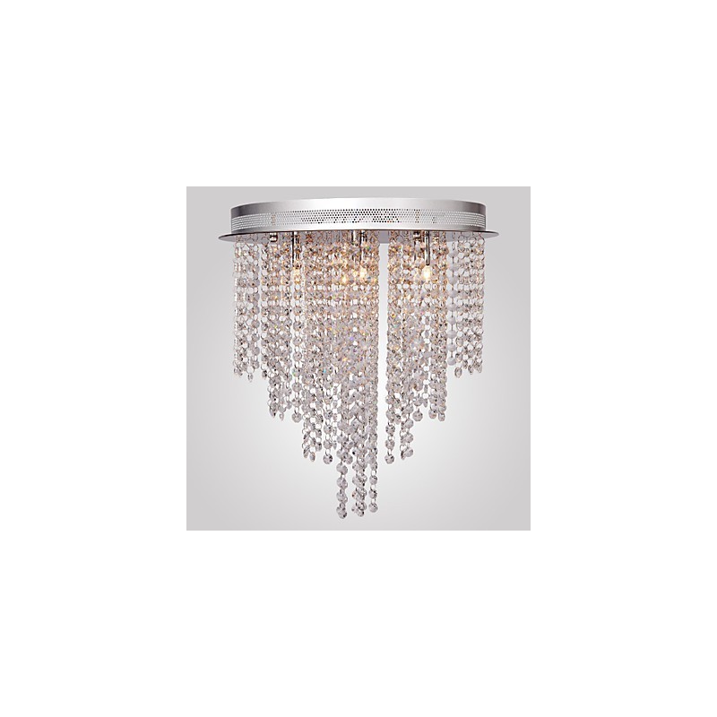Lámpara empotrada moderna de metal galvanizado estilo mini de cristal contemporáneo