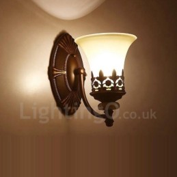 Apliques de pared de metal para interiores, de una sola luz, tradicionales, clásicos, para sala de estar, comedor y dormitorio.
