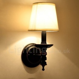 Apliques de pared clásicos tradicionales de una sola luz para interiores