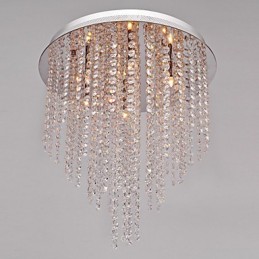 Lámpara empotrada moderna de metal galvanizado estilo mini de cristal contemporáneo
