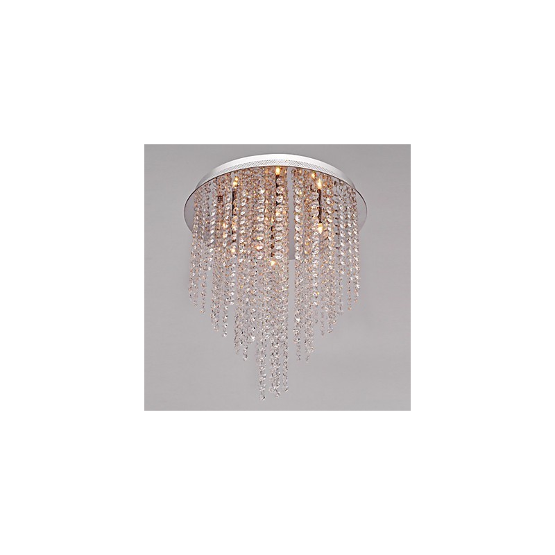 Lámpara empotrada moderna de metal galvanizado estilo mini de cristal contemporáneo