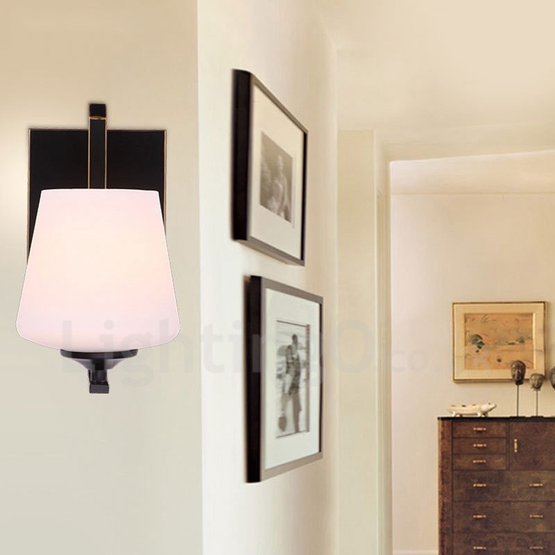 Apliques de pared clásicos tradicionales de una sola luz para interiores