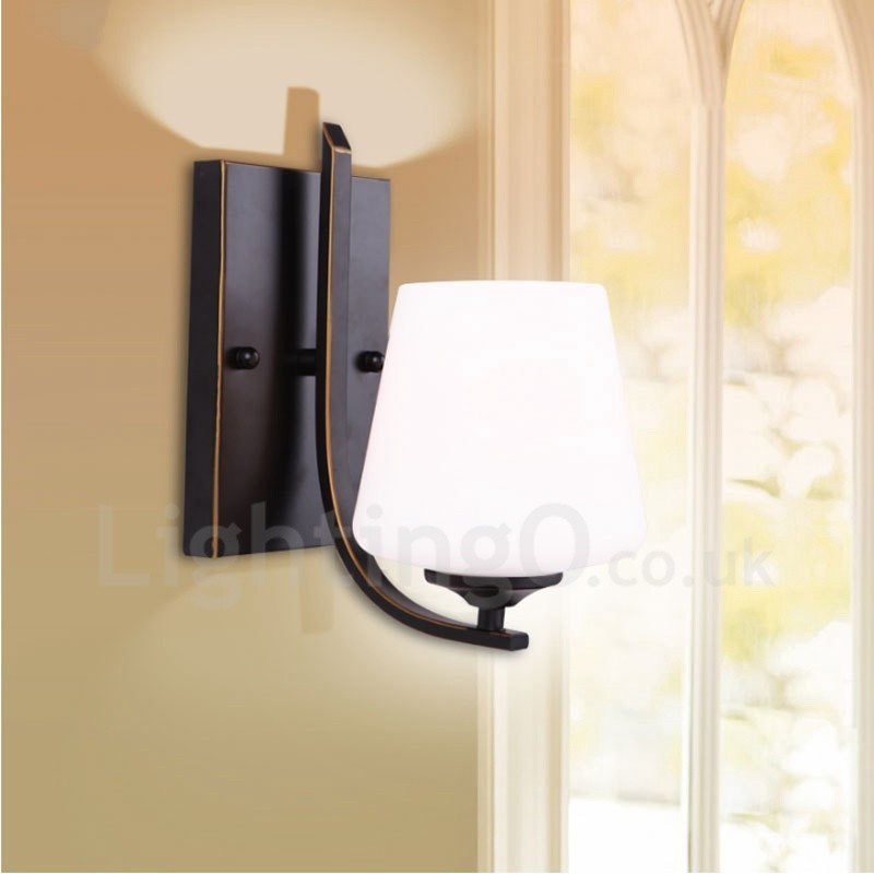 Apliques de pared clásicos tradicionales de una sola luz para interiores