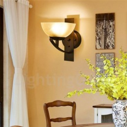 Apliques de pared clásicos tradicionales de una sola luz para interiores