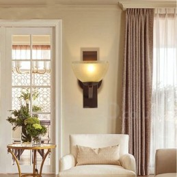 Apliques de pared clásicos tradicionales de una sola luz para interiores