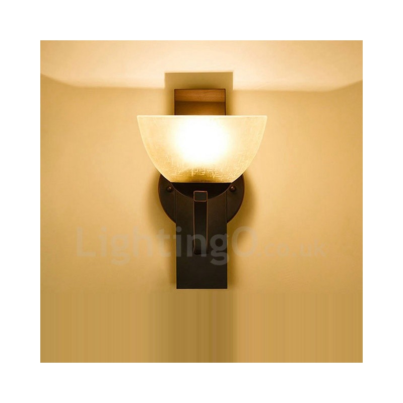 Apliques de pared clásicos tradicionales de una sola luz para interiores
