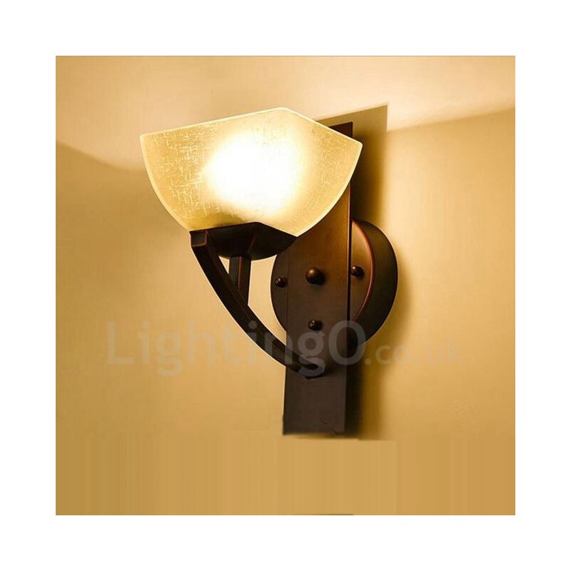 Apliques de pared clásicos tradicionales de una sola luz para interiores