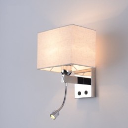 Lámpara de pared moderna para lectura en habitación de hotel, tela creativa, pasillo, balcón, mesita de noche