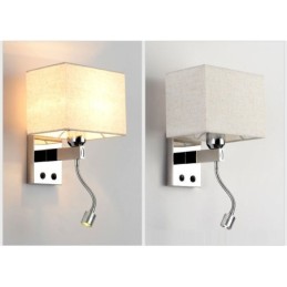Lámpara de pared moderna para lectura en habitación de hotel, tela creativa, pasillo, balcón, mesita de noche