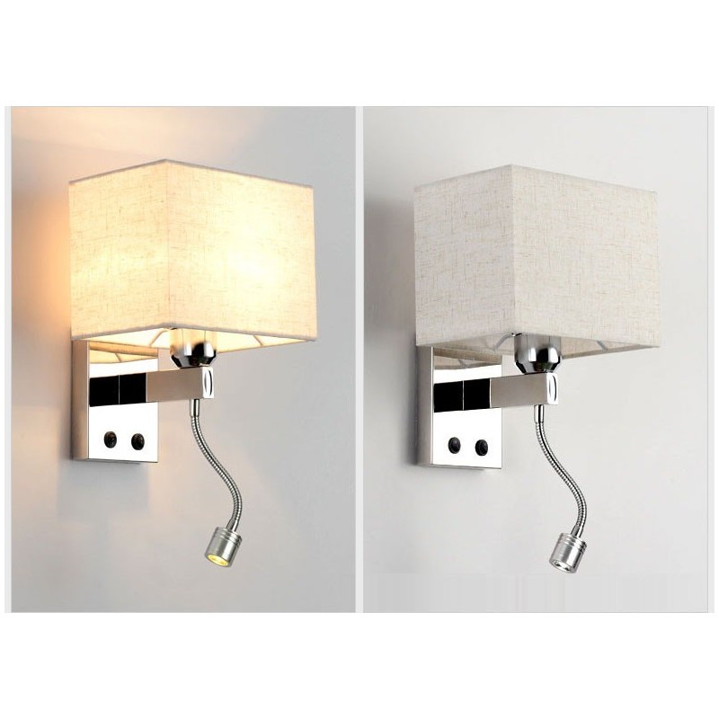 Lámpara de pared moderna para lectura en habitación de hotel, tela creativa, pasillo, balcón, mesita de noche