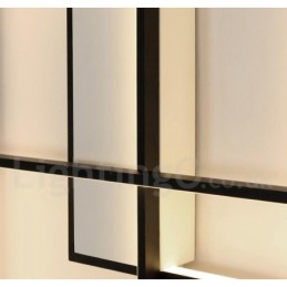 Lámpara de techo moderna y contemporánea de aluminio con pintura, lámpara de pared empotrada con regulador de intensidad remoto para sala de estar y dormitorio.