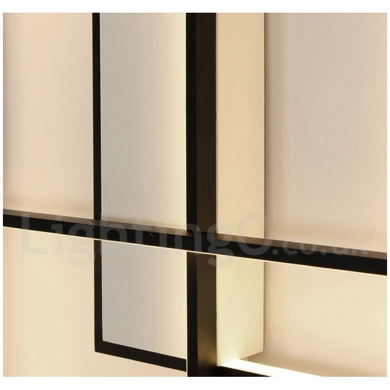 Lámpara de techo moderna y contemporánea de aluminio con pintura, lámpara de pared empotrada con regulador de intensidad remoto para sala de estar y dormitorio.