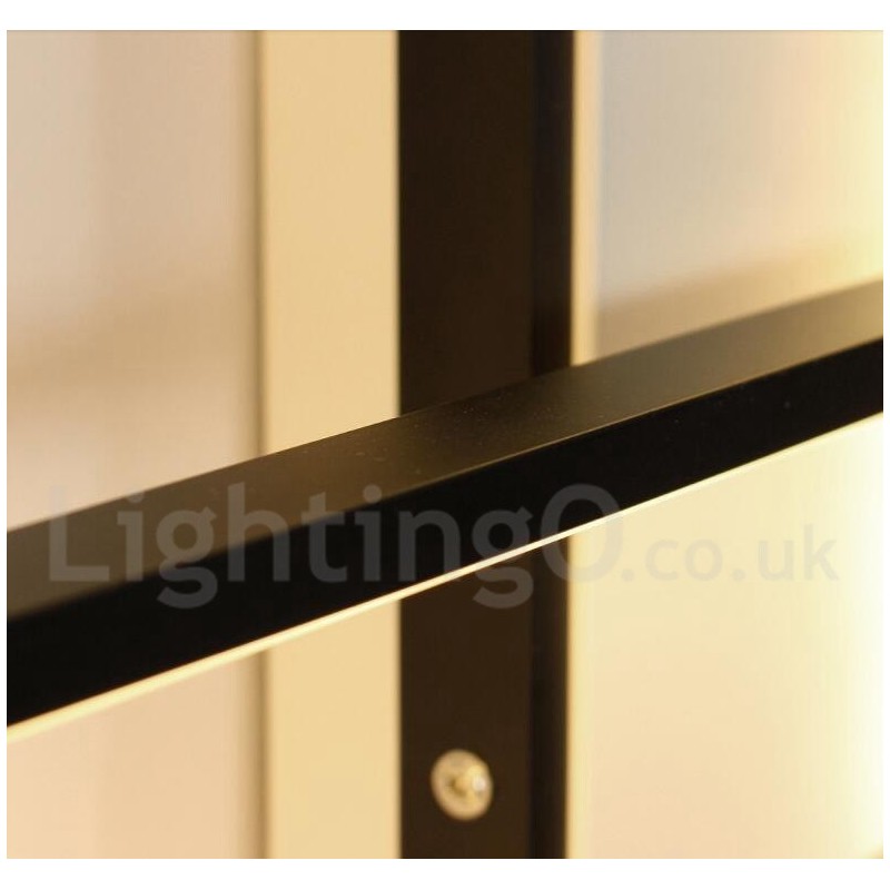 Lámpara de techo moderna y contemporánea de aluminio con pintura, lámpara de pared empotrada con regulador de intensidad remoto para sala de estar y dormitorio.