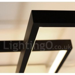 Lámpara de techo moderna y contemporánea de aluminio con pintura, lámpara de pared empotrada con regulador de intensidad remoto para sala de estar y dormitorio.