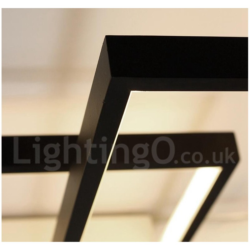 Lámpara de techo moderna y contemporánea de aluminio con pintura, lámpara de pared empotrada con regulador de intensidad remoto para sala de estar y dormitorio.