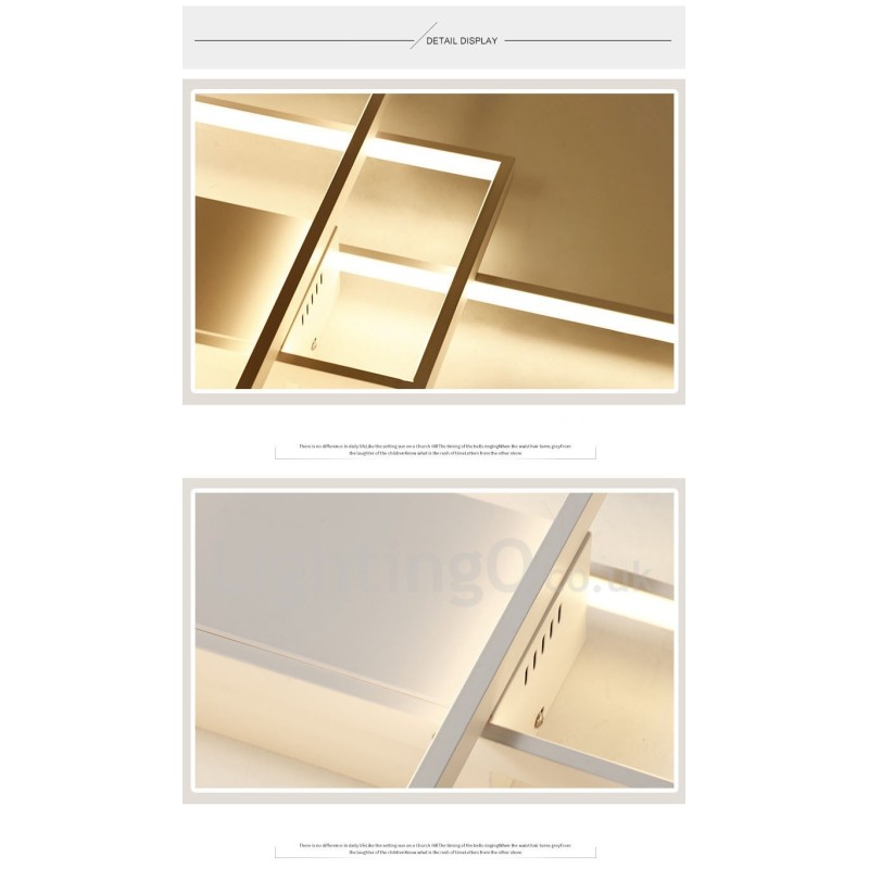 Lámpara de techo moderna y contemporánea de aluminio con pintura, lámpara de pared empotrada con regulador de intensidad remoto para sala de estar y dormitorio. También se puede usar como lámpara de pared.