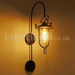 Lámpara de pared de muelle retro, luces de pared de muelle negro, aplique de muelle, restaurante, sala de estar, cafetería, bar, tienda de ropa