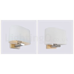 Lámpara de pared moderna y contemporánea de madera y acero inoxidable con pantalla de vidrio para pasillo, bar, cafetería, dormitorio, estudio, loft, polea.