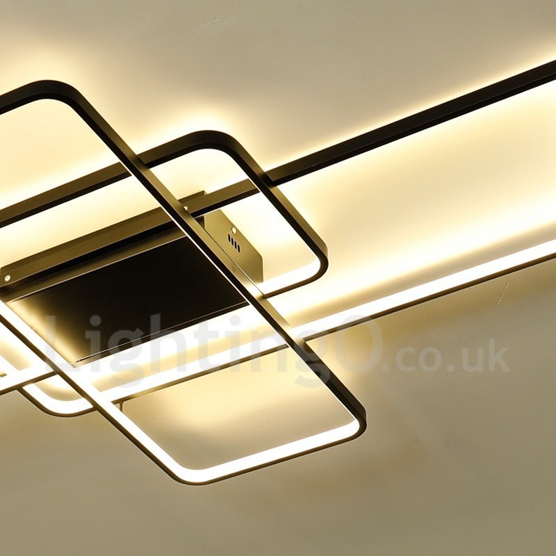 Lámpara de techo moderna y contemporánea de aluminio con pintura, lámpara de pared empotrada con regulador de intensidad remoto para sala de estar y dormitorio. También se puede usar como lámpara de pared.